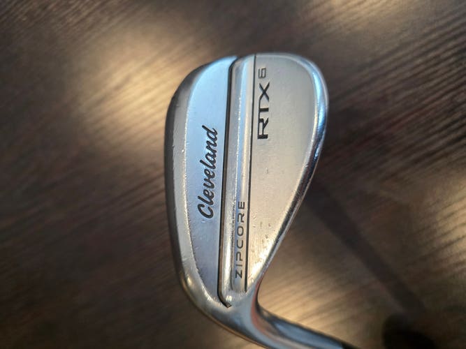 LEFT HAND CLEVELAND RTX6 ZIPCORE GOLF GAP WEDGE 52-10 STEEL DG SPINNER