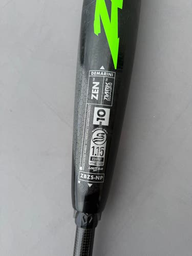 2025 DeMarini Zen USSSA Certified Bat (-10) 19 oz 29" (Used)