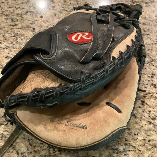 Rawlings LongHorn Lite-Toe Model LHCM Catchers Mitt Baseball Glove RHT 33" Black