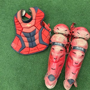 Adult All Star System 7 Axis Catcher's Chest Protector + Leg Guards