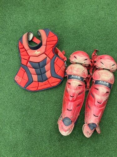 Adult All Star System 7 Axis Catcher's Chest Protector + Leg Guards