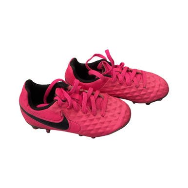 Used, Nike Tiempo Soccer Cleats, Pink, Youth 10.0 11859-S000031794