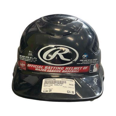 Used Rawlings COOLFLO Batting Helmet No Mask Black SM 11859-S000031786