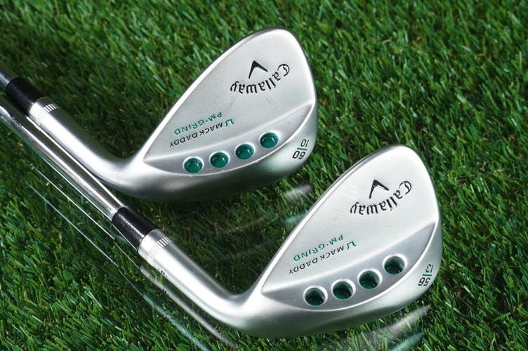Callaway Mack Daddy Wedges Set PM Grind 56 13+60 10 KBS Wedge Flex RH, NICE!
