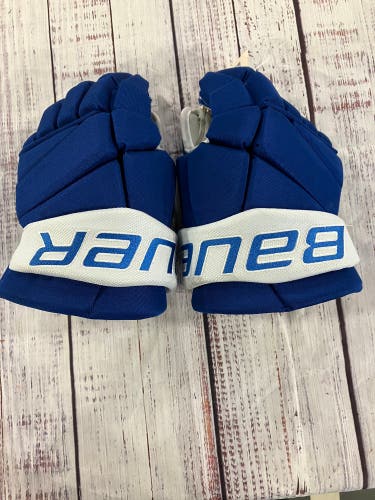 Blue Senior Bauer Vapor Elite Gloves 13" (New)