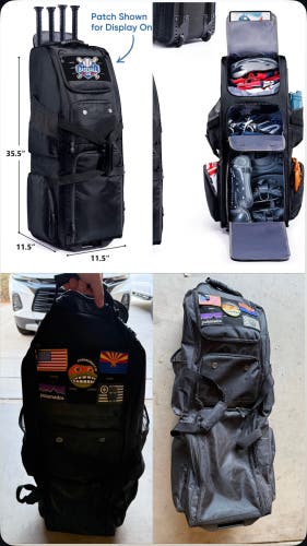 Rolling Baseball 4 Bat Bag