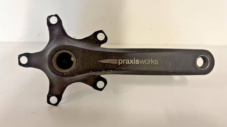 Praxis Works Alba 172,5mm Black Aluminum 5-Bolt 24mm Spindle Crank Arms Black