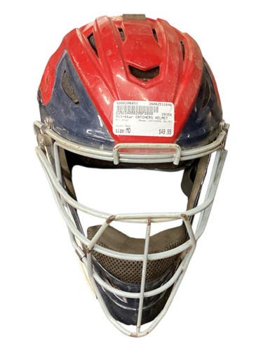 Used All-Star CATCHERS HELMET Catchers Helmet w/Mask Red MD 11846-S000106851