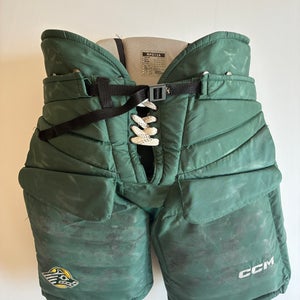 Used Senior Large CCM HPG12A Hockey Goalie Pants - Green/Gold