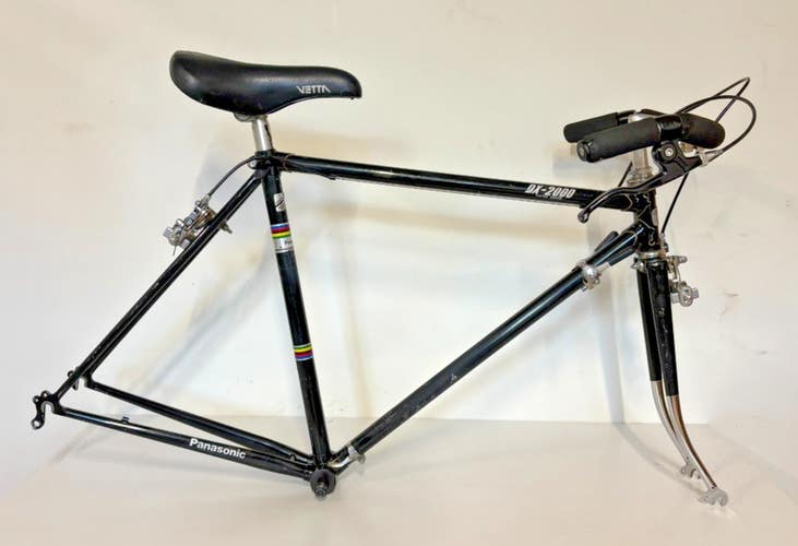 Vintage 1980s Panasonic DX-2000 50cm C-C Lugged Steel Road Frame Brakes Bar++