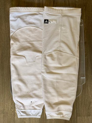 White Senior Large Adidas Socks Pro Stock (Used)