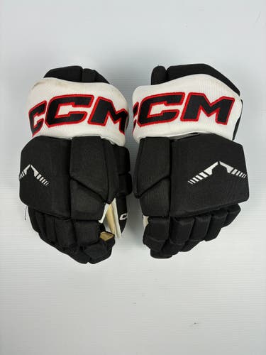 New 14" CCM HGTKPP Pro Stock Hockey Gloves - Black/White/Red