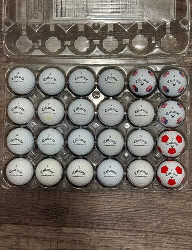 24 Callaway Chrome Soft Golf Balls with Triple Track, TruTrack, Truvis Designs