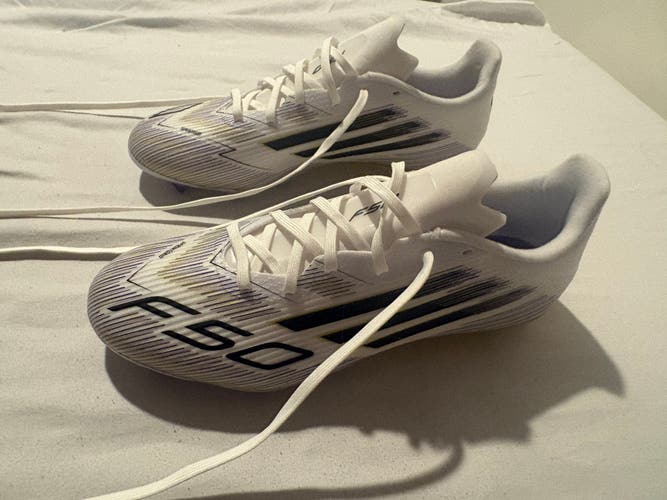 White Men's Size M 10.0 (W 11.0) Adidas F50 adizero Cleats (New)
