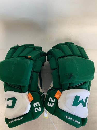 Used CCM PRO BEMIDJI Senior Gloves Green 14" 11823-S000040314