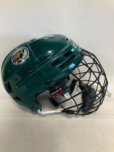 Used CCM HTSPTX Helmet Cage Combo Green MD 11823-S000040294