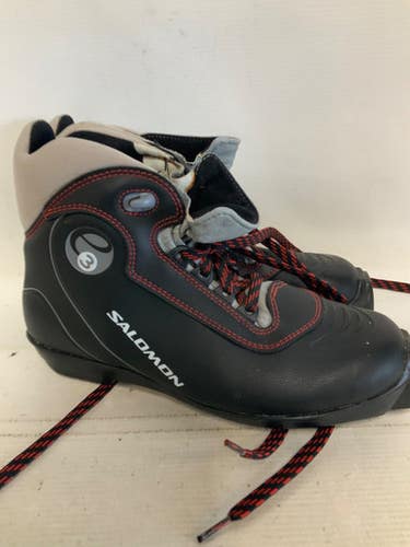 Used Salomon E3 Womens SNS XC Ski Boots Black M 07-07.5 / W 08-08.5 11823-S000040291