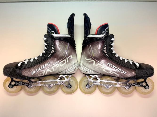 Bauer Vapor Hyperlite Hockey Skates Regular Width 10 with Kryptonium Hi-Lo chassis