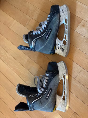 Black/Gray 2010 Bauer Supreme One70 Hockey Skates Regular Width 11 (Used)
