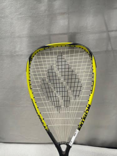 Used Ektelon POWER RING FREAK Adult Racquetball Racquet Yellow Unknown 11490-S000274793