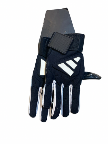 Used Adidas LINEMAN GLOVES FB Gloves Black Youth 11706-S000380916