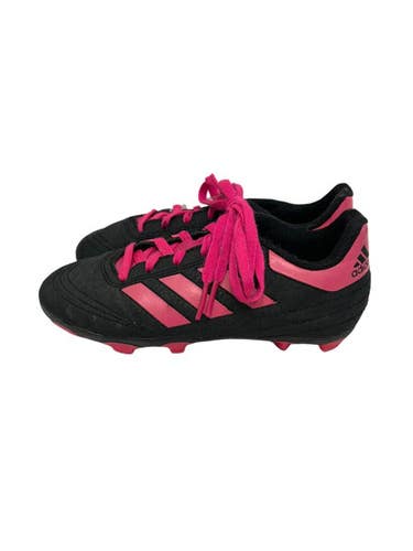 Used Adidas GOLETTO Soccer Cleats Black And Pink Youth 13.0 11692-S000153047