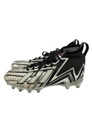 Used Adidas FREAK Adult FB Cleats White And Black Senior 9.5 11692-S000153142
