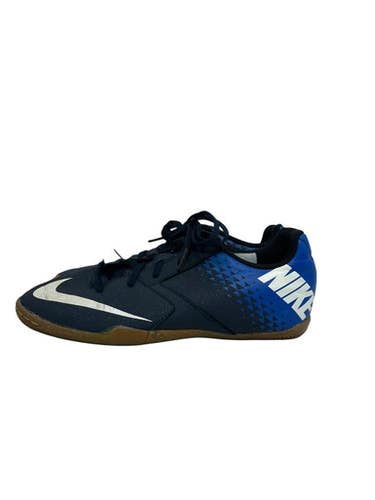 Used Nike BOMBAX Soccer Indoor Shoes Navy Blue Junior 03 11692-S000153183