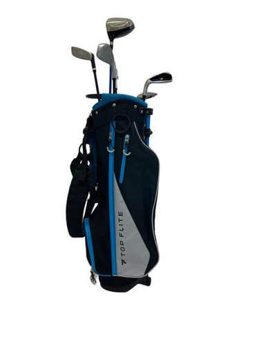 Used Top Flite 9-12 JUNIOR SET Jr Package Set LH Black And Carolina Blue 6 Piece 11692-S000153225