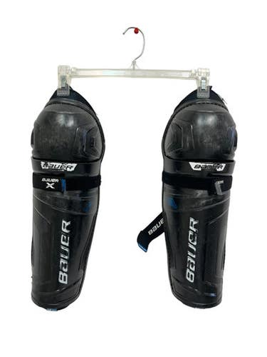 Used Bauer X Intermediate Shin Guards Black 13" 11692-S000153258