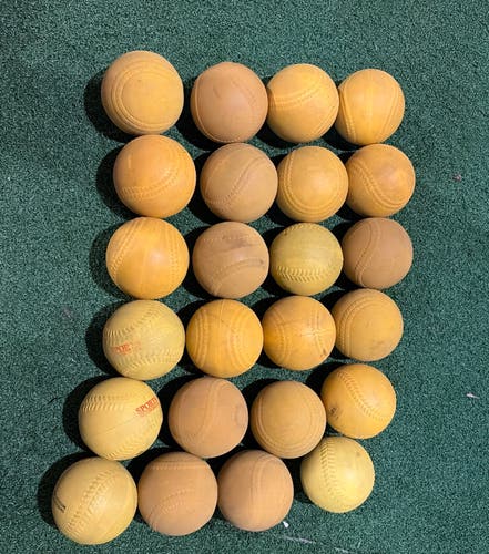 2 Dozen (24) Yellow Foam Training Balls Baseball