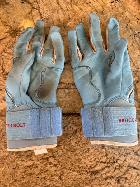 Bruce Bolt Happ Series Baby Blue Long Cuff Batting Gloves