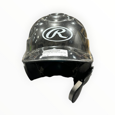 Used Rawlings BATTING HELMET W/JAW GUARD Batting Helmet w/Mask Black MD 11375-S000378970