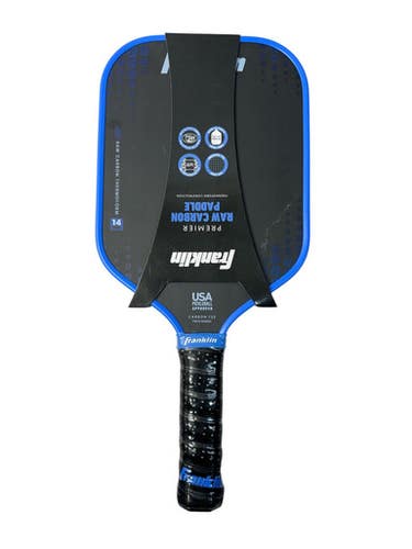 New Franklin PREMIER RAW CARBON Pickleball Racquet Black And Royal Blue 11835-S000209696