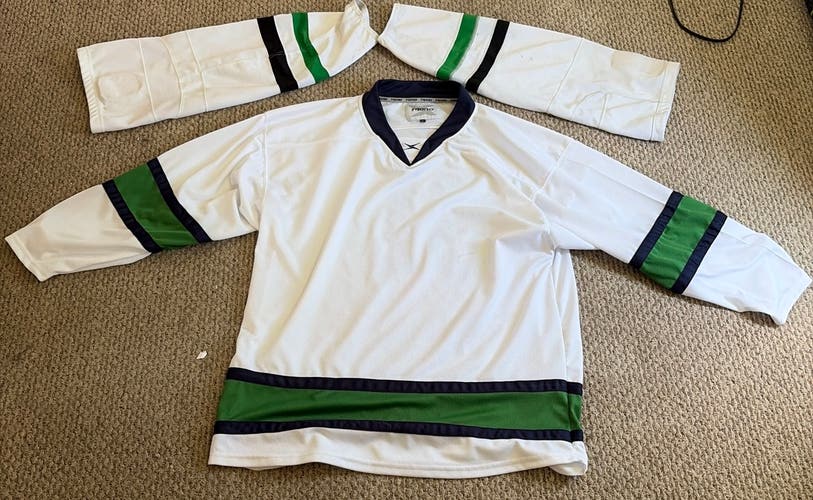 White Senior XL Tron Jersey (#81) with socks