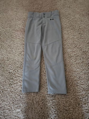 Gray Men's XS Youth Under Armour Game Pants (Used)