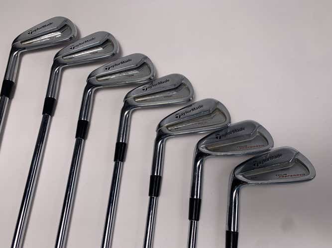 LEFTY TaylorMade Tour Preferred MC 2014 Iron Set 3-9 KBS Tour Stiff Steel LH