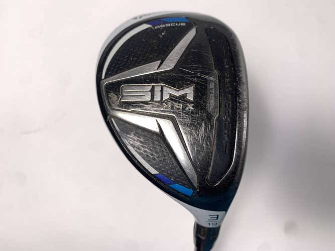 TaylorMade SIM MAX 3 Hybrid 19* Fujikura Ventus Blue 7-S Stiff Graphite Mens RH