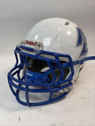 Riddell Speed Football Helmet, Medium, White/Blue, 2016