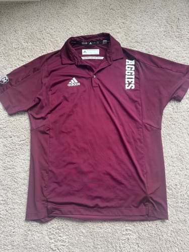 Texas A&M Aggies Large Men's Adidas Polo Shirt (Used)