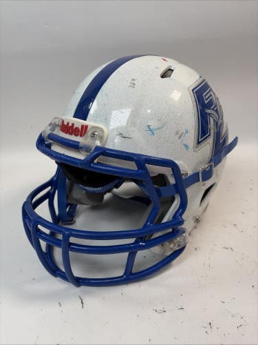 Riddell Speed Football Helmet, Medium, White/Blue, 2016