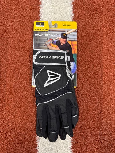 Large Easton Walk off Batting Gloves Black (New)
