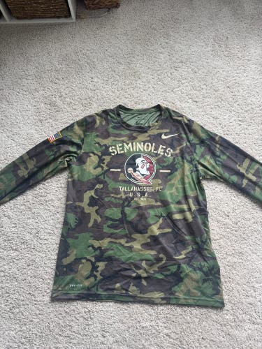 Florida State Seminoles Military Appreciation Camo Large Men's Nike Shirt (Used)