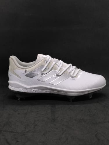 White Men's Size M 7.5 (W 8.5) Adult Adidas Low Top Adizero Afterburner 8 Metal (New)