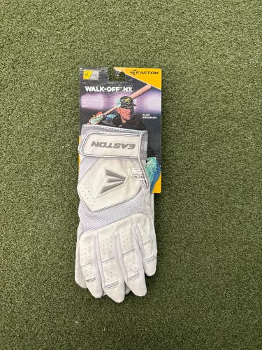 XL Easton Walk off Batting Gloves White (New)
