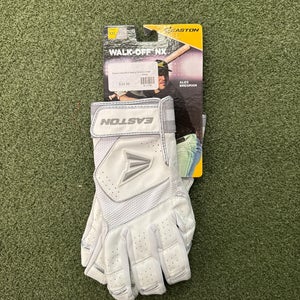 XXL Easton Walk off Batting Gloves White (New)