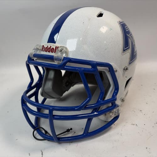 Riddell Speed Football Helmet, Medium, White/Blue, 2016