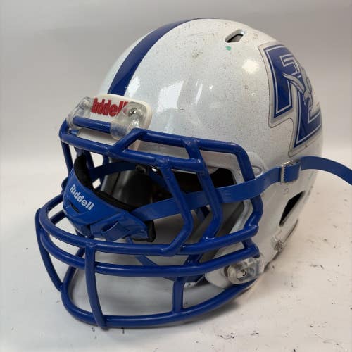 Riddell Speed Football Helmet, Small, White/Blue, 2016