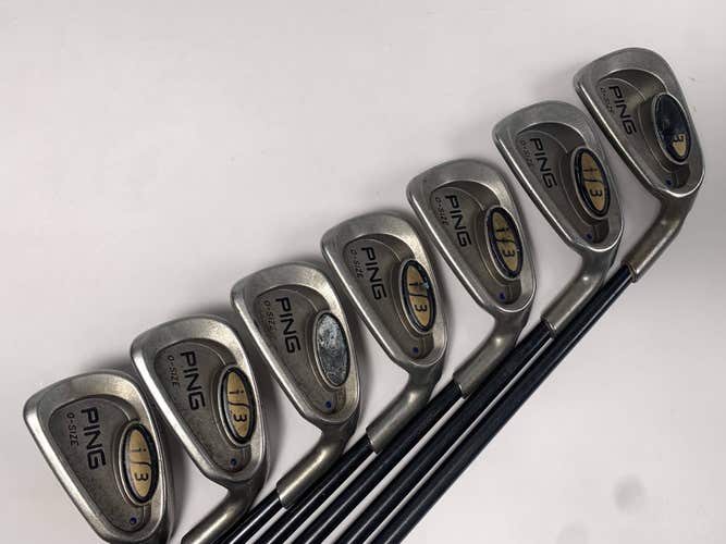 Ping i3 Oversize Iron Set 3-9 Blue Dot 1* Up 350 Series Senior Graphite Mens RH