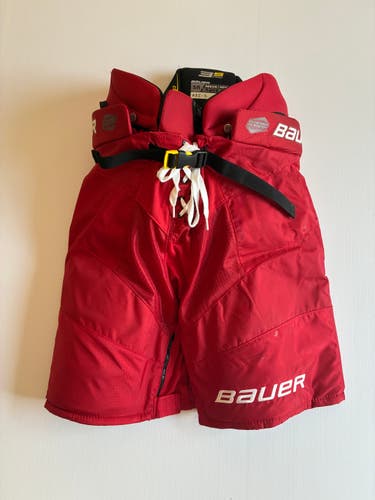 Used Senior Medium Bauer Supreme 3S Pro Hockey Pants - Red